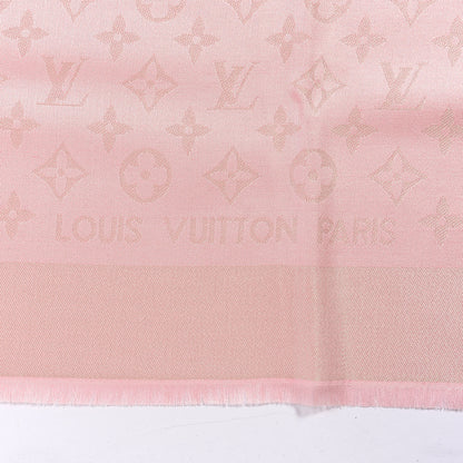 Louis Vuitton Silk Wool Monogram Shawl Natural 2 of 3