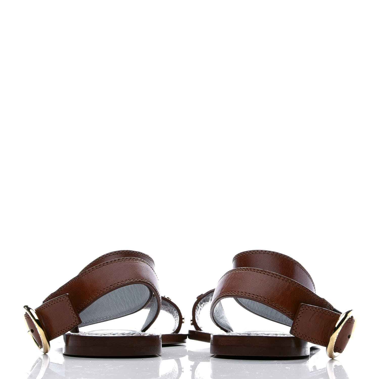 Louis Vuitton Calfskin Monogram Passenger Flat Sandals 36 Cognac 5 of 10
