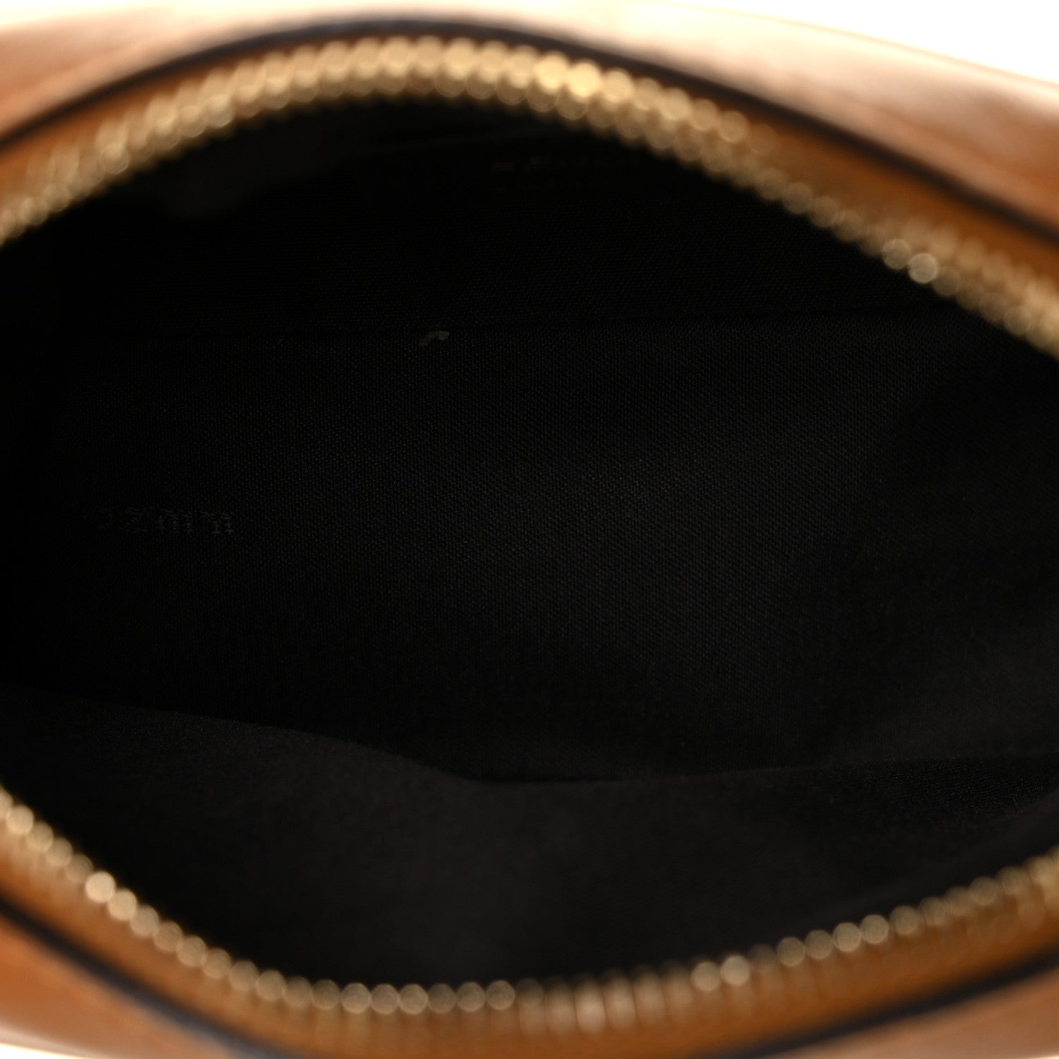 Fendi Glazed Fabric Vitello Century FF 1974 Stamp Patch Mini Camera Case Mogano Panna Caramello 5 of 9