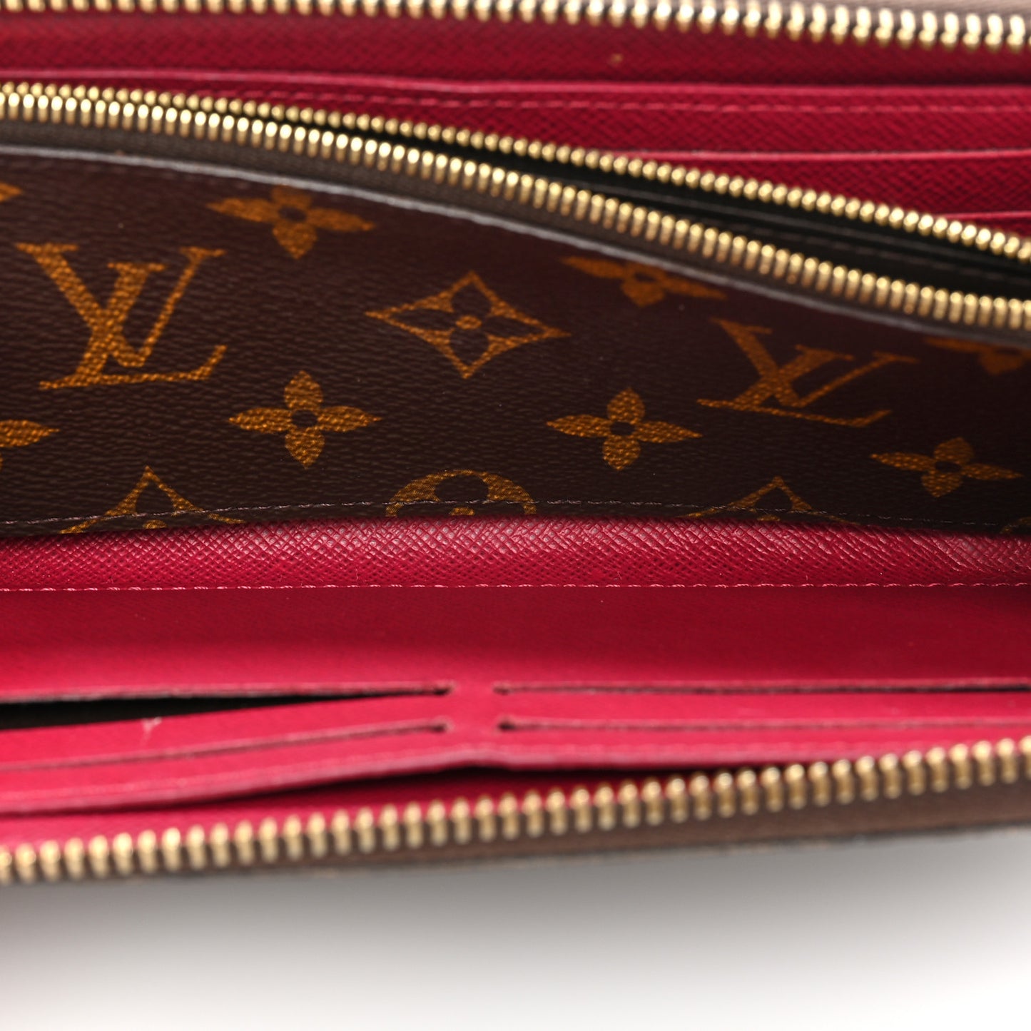 Monogram Clemence Wallet Fuchsia