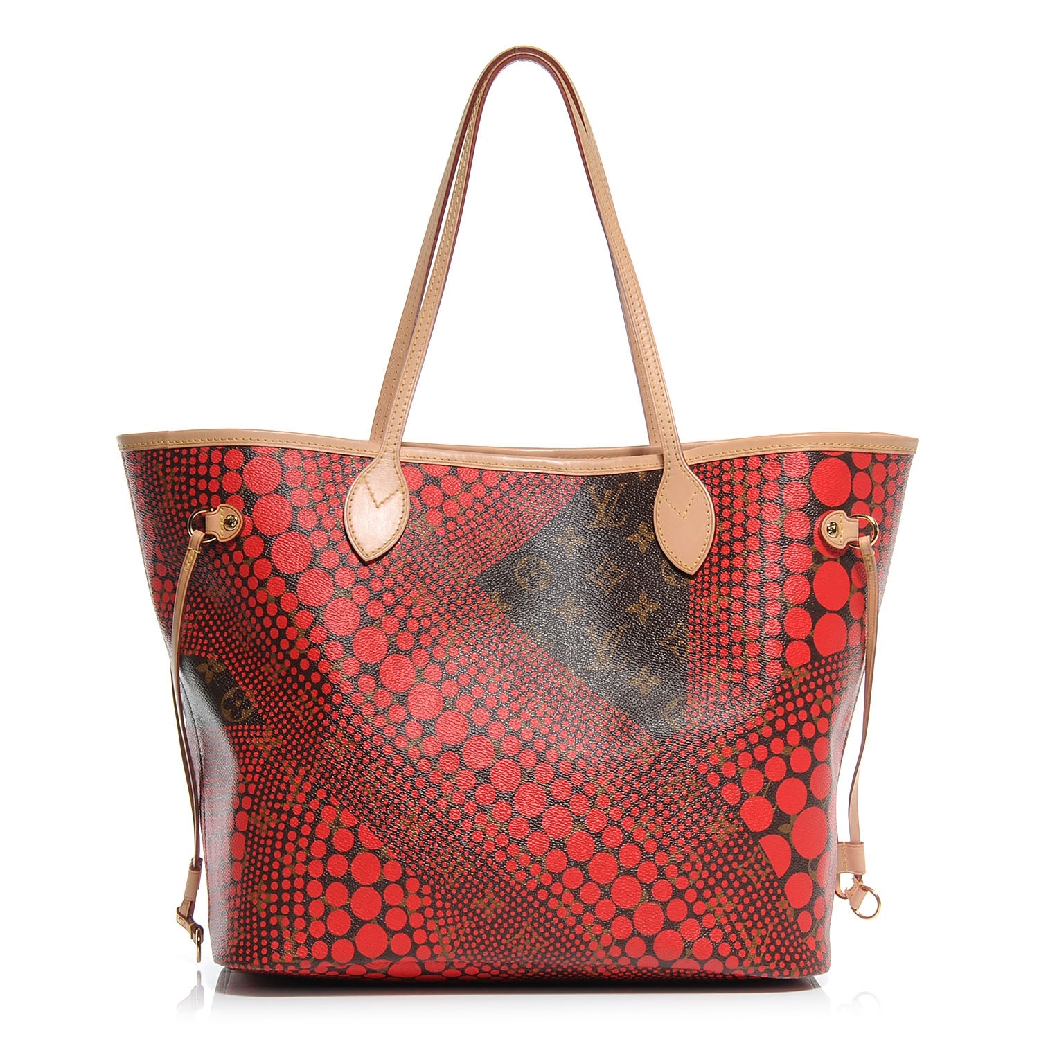 Louis Vuitton Monogram Kusama Waves Neverfull MM Red 1 of 7