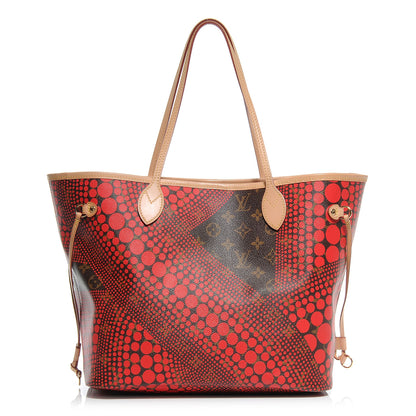 Louis Vuitton Monogram Kusama Waves Neverfull MM Red 1 of 7
