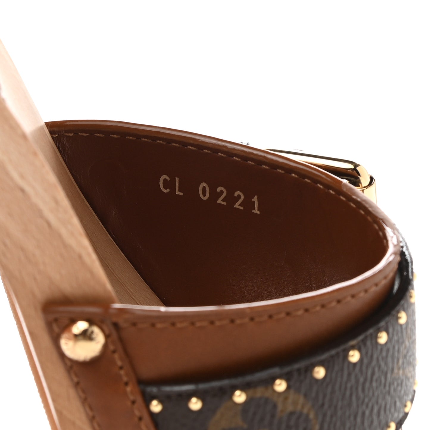 Calfskin Monogram Cottage Mule 37 Cognac