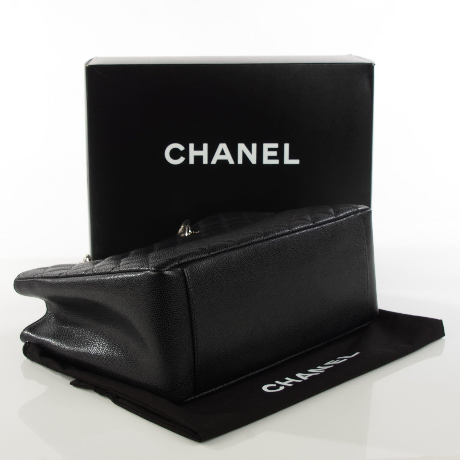 Chanel Caviar Quilted Grand Shopping Tote GST Black 4 of 7