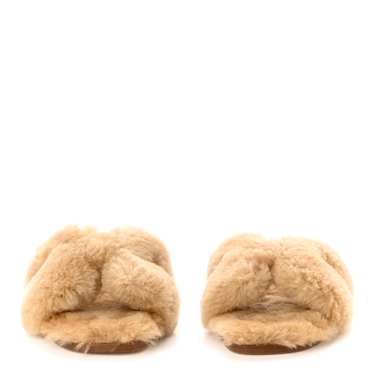 Hermes Woolskin Oran Sandals 38 Beige Argile 2 of 8