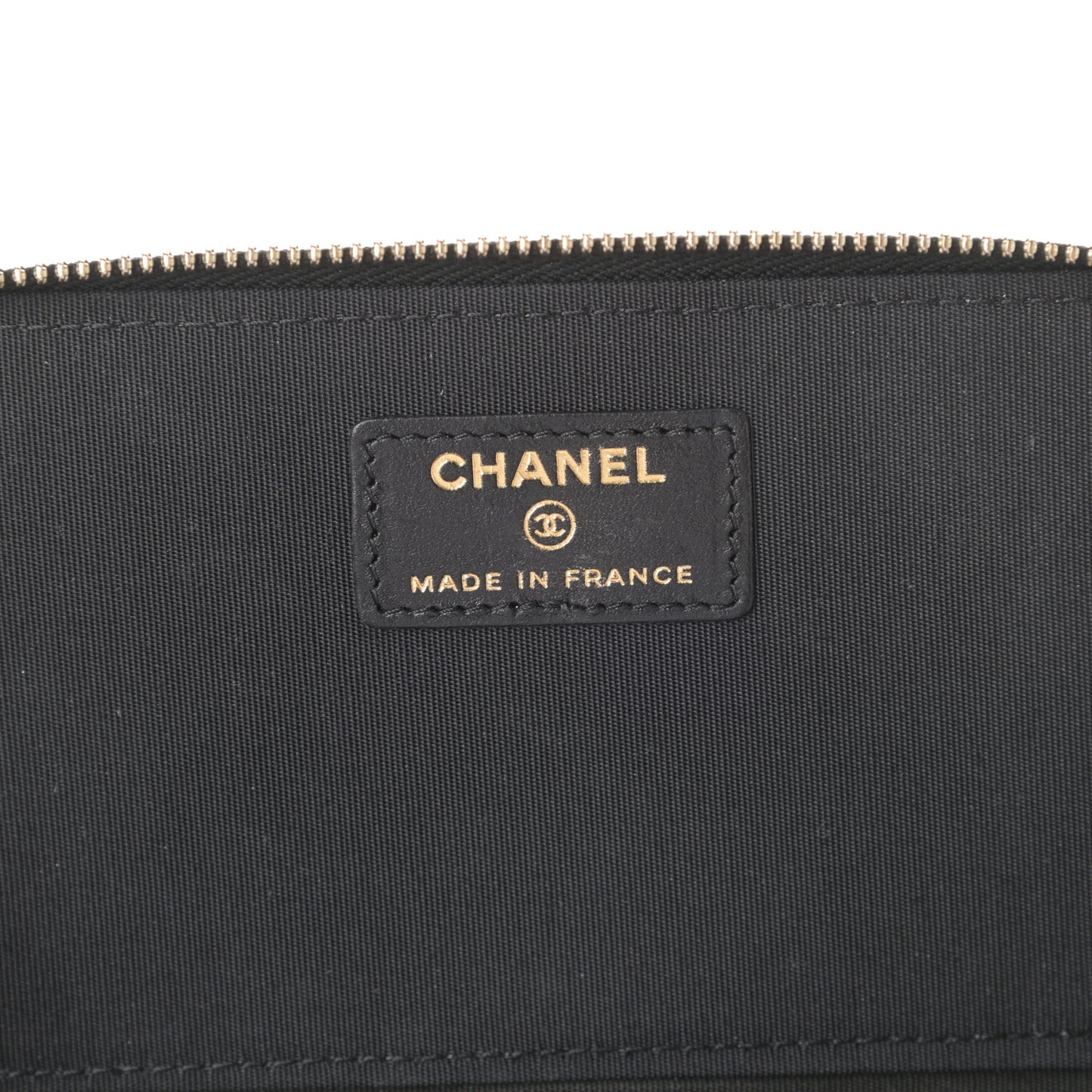 Lambskin Quilted Small Top Handle Vanity Case With Chain Black