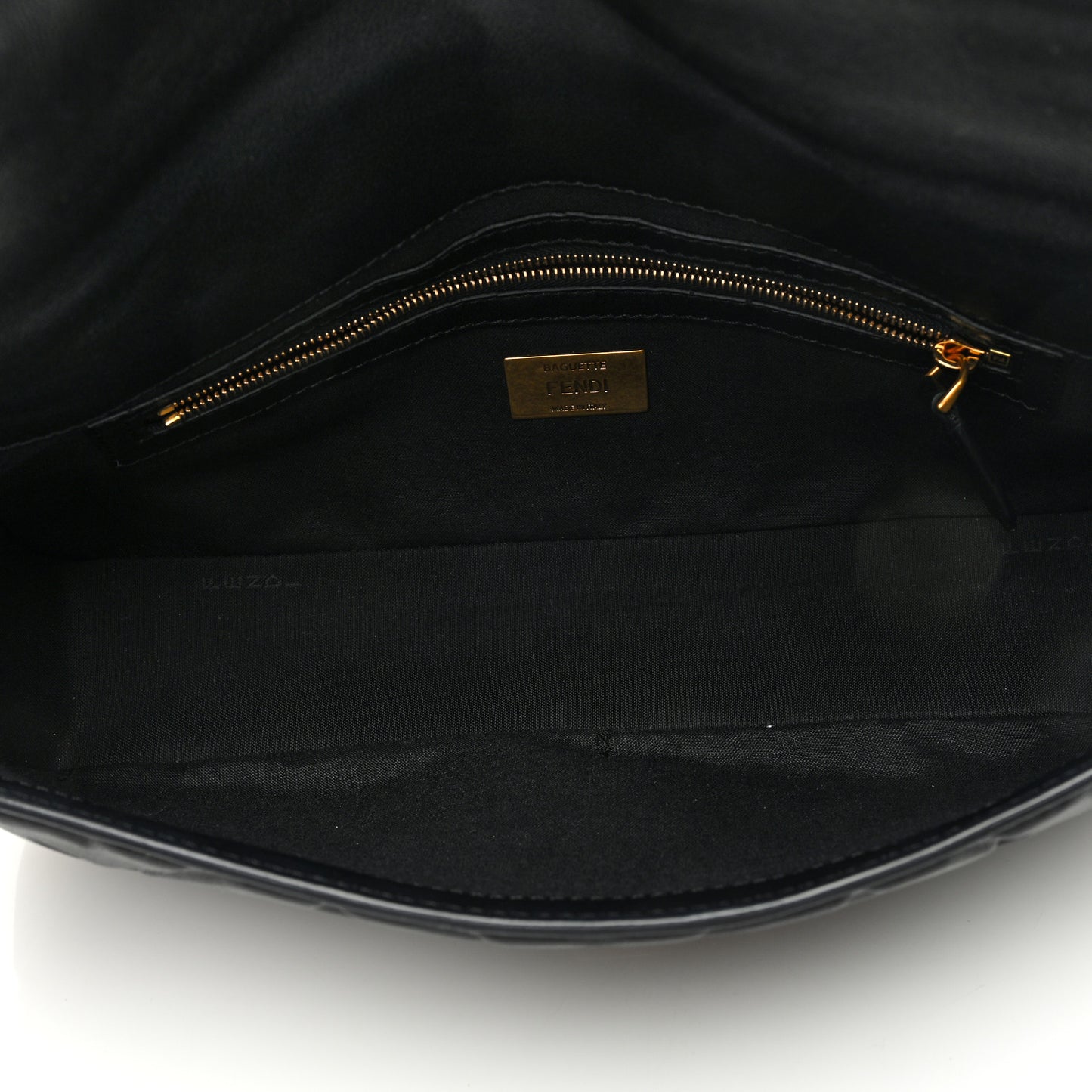 Nappa FF 1974 Embossed Baguette Black