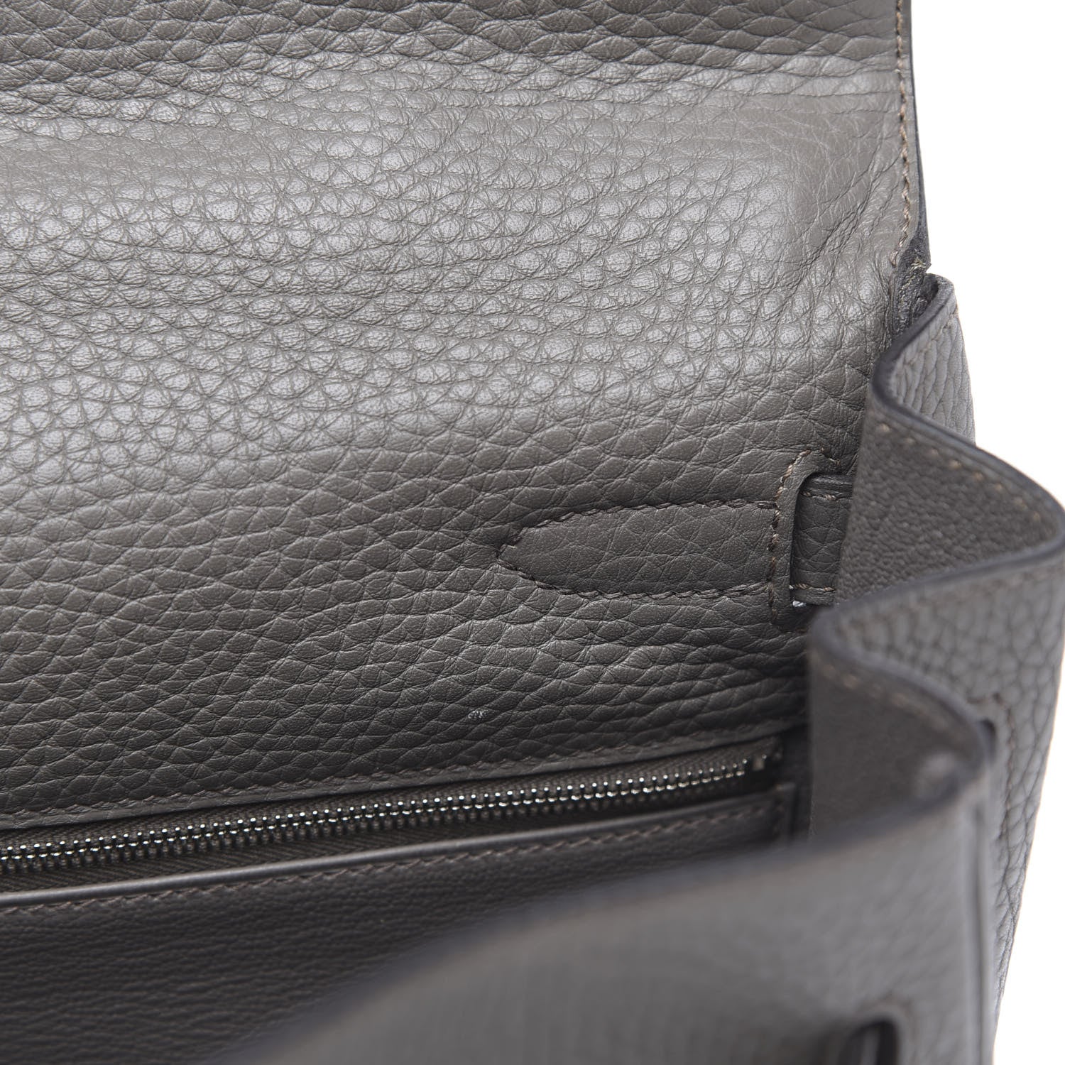 Hermes Taurillon Clemence Kelly Retourne 35 Etain 28 of 30