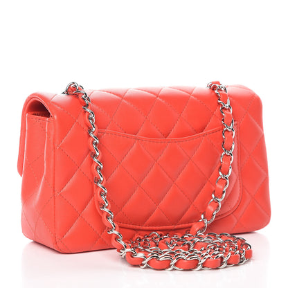 Chanel Lambskin Quilted Mini Rectangular Flap Red 3 of 10