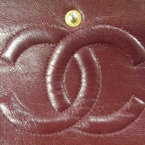 Lambskin Medium Double Flap Black