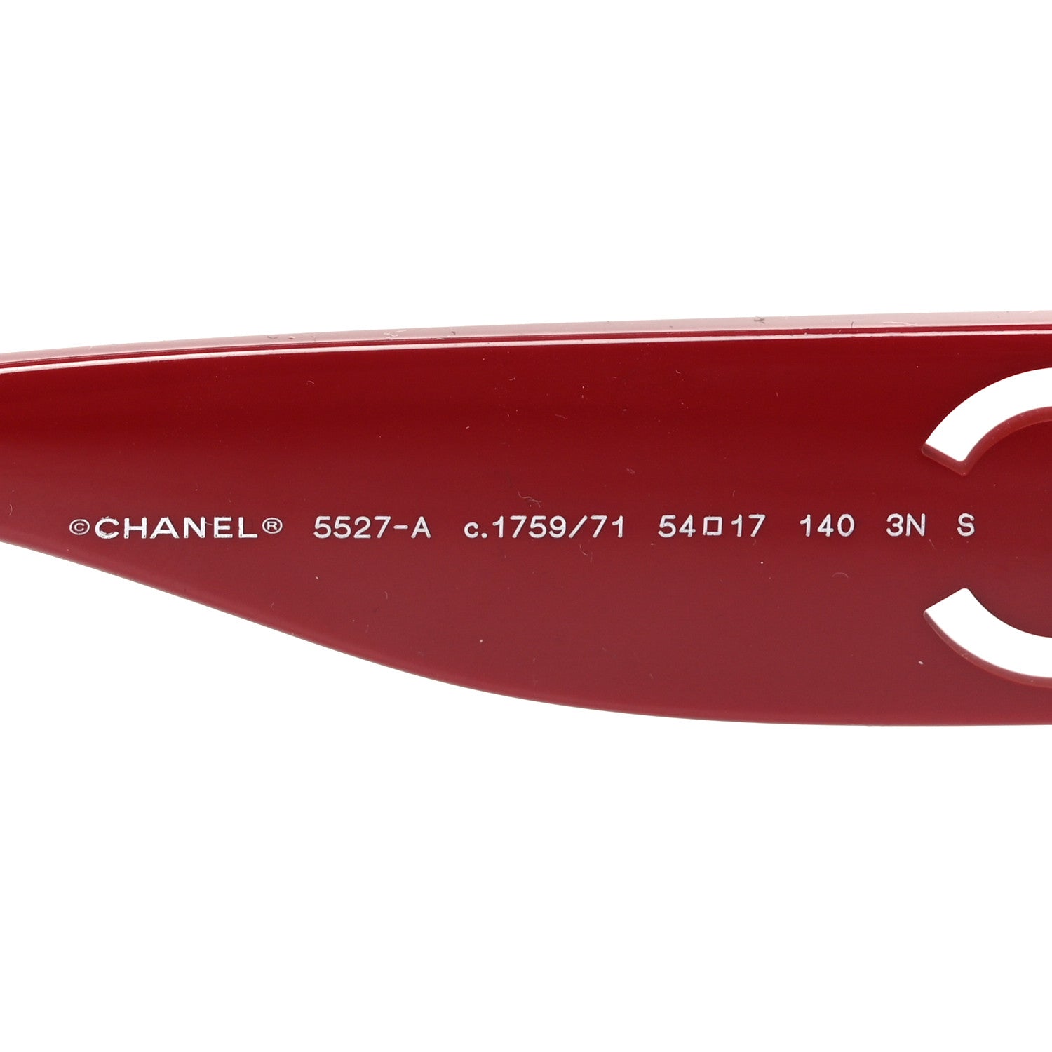 Chanel Acetate Cat Eye Sunglasses 5527-A Red 6 of 7