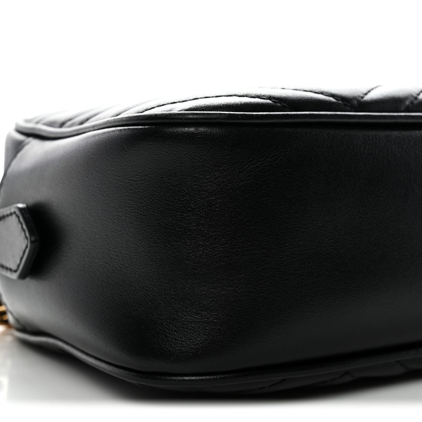 Calfskin Matelasse Small GG Marmont Chain Shoulder Bag Black