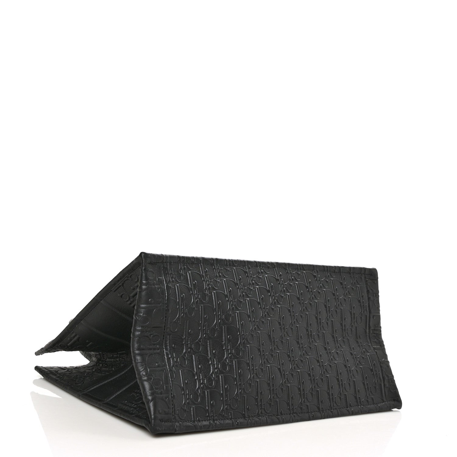 Christian Dior Oblique Calfskin Embossed Medium Book Tote Black 4 of 7