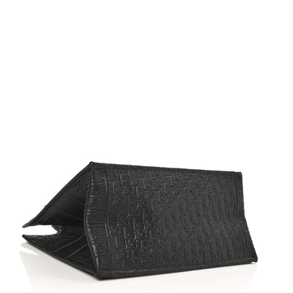 Christian Dior Oblique Calfskin Embossed Medium Book Tote Black 4 of 7