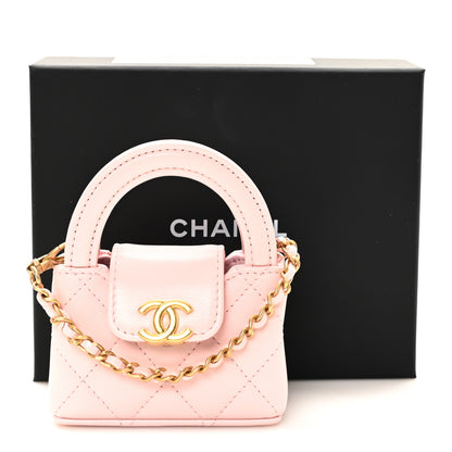 Chanel Shiny Lambskin Quilted Mini Kelly Bag Charm Light Pink 8 of 8
