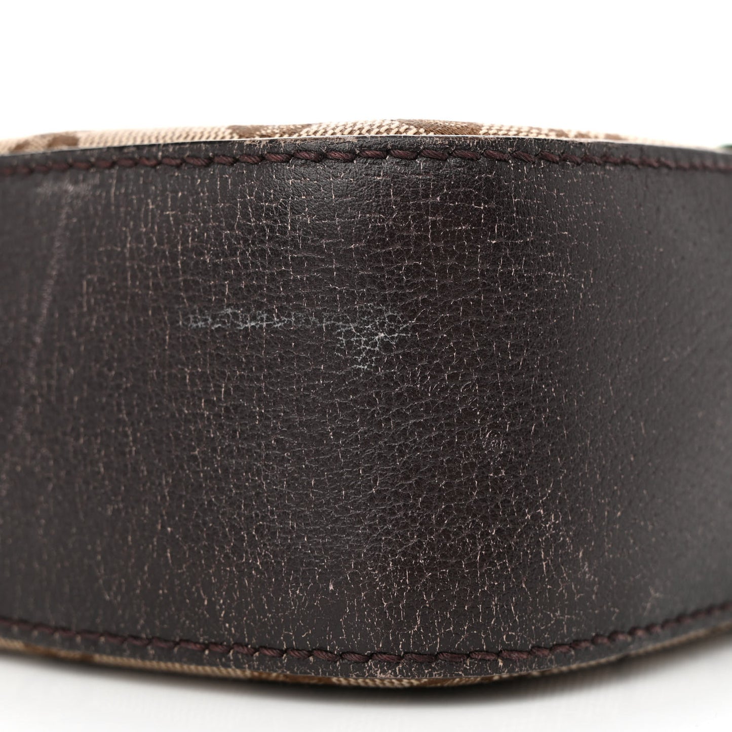 GG Supreme Monogram Web Small Webby Bee Shoulder Bag Dark Brown