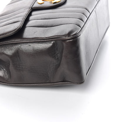 Chanel Lambskin Vertical Quilt Jumbo Flap Black 15 of 17
