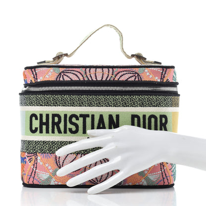Christian Dior Canvas Embroidered Dior In Lights Diortravel Vanity Case Multicolor 2 of 7