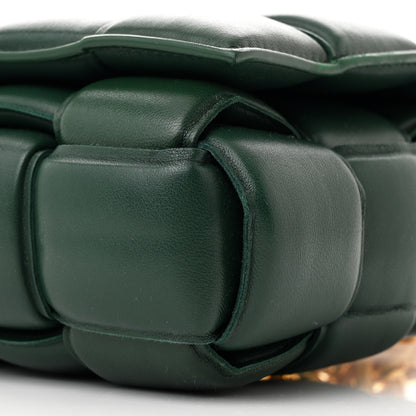 Bottega Veneta Lambskin Maxi Intreccio Padded Chain Cassette Crossbody Bag Raintree 10 of 11