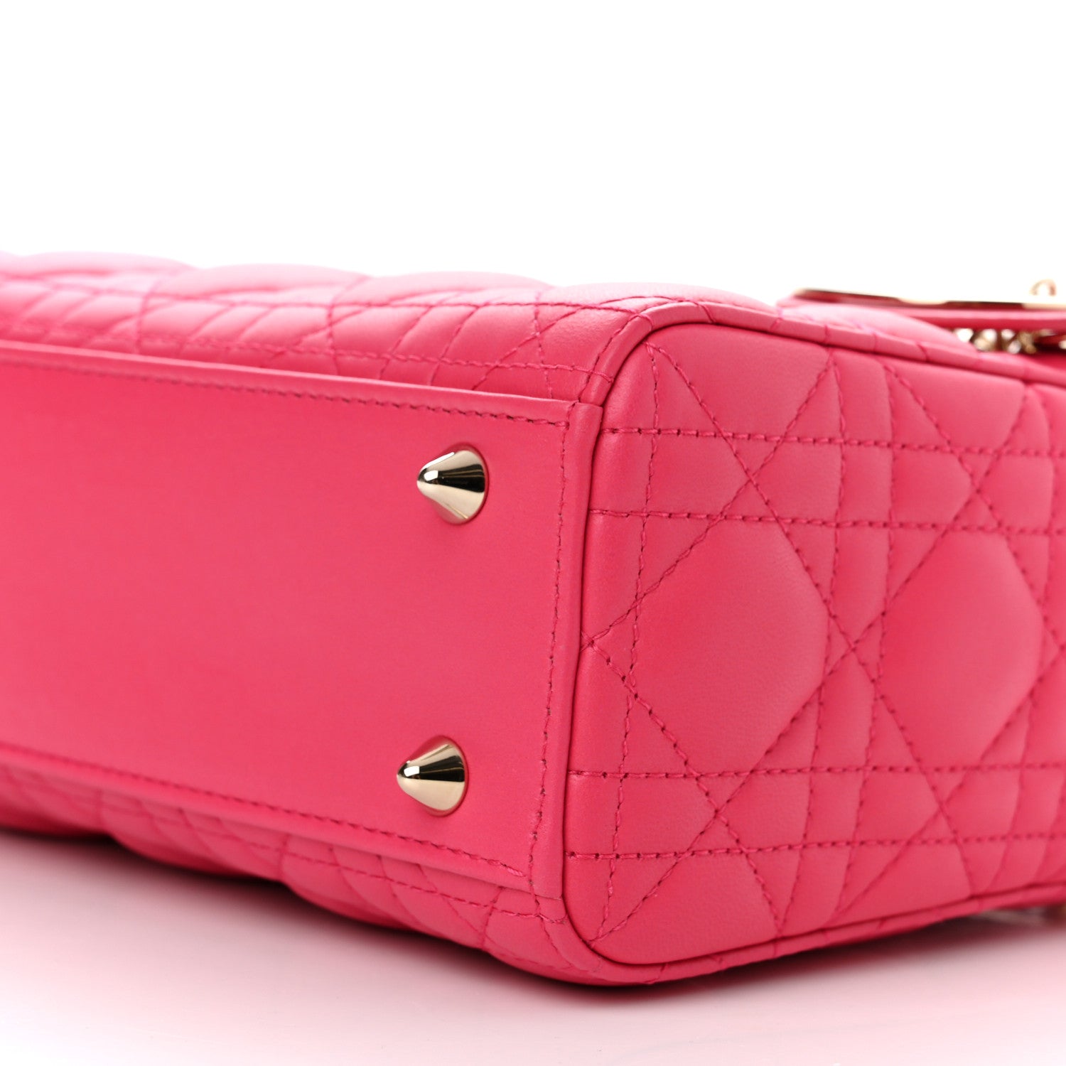 Christian Dior Lambskin Cannage Small My ABCDior Lady Dior Fraise 9 of 9