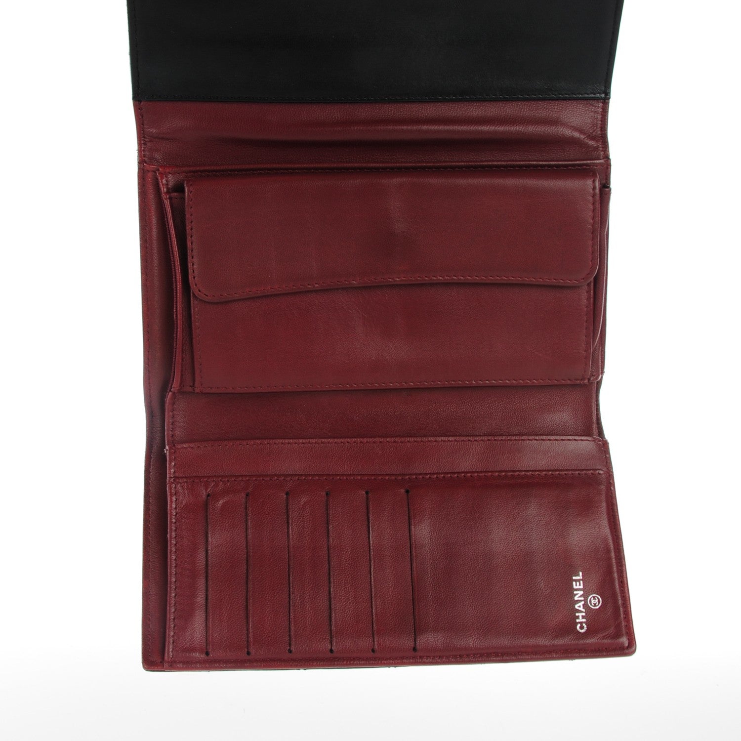 Chanel Lambskin Quilted Large Flap Wallet Black 5 of 8