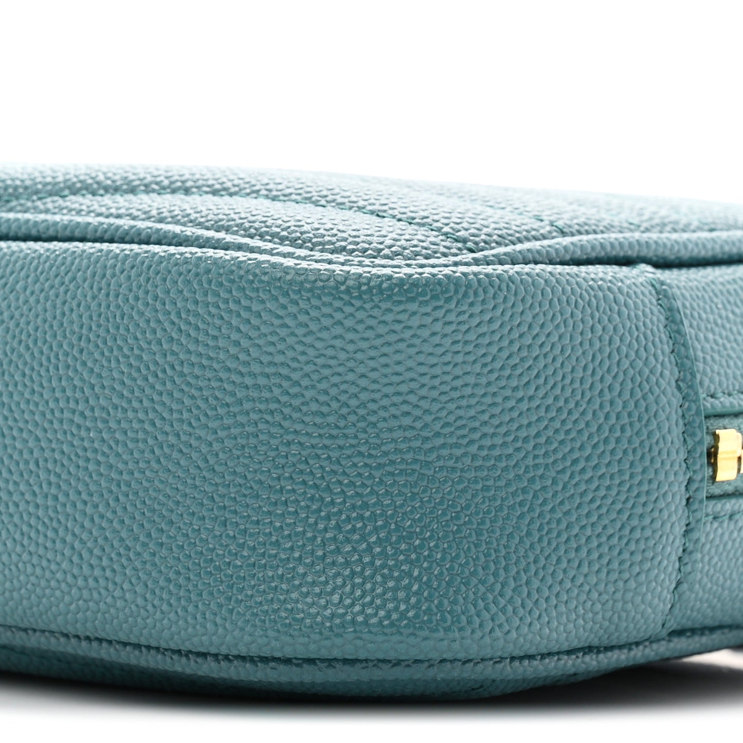 Grain De Poudre Matelasse Monogram Mini Lou Camera Bag Blue Vert