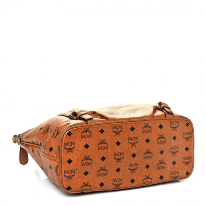 MCM Visetos Medium Essentials Shopper Tote Cognac 5 of 8