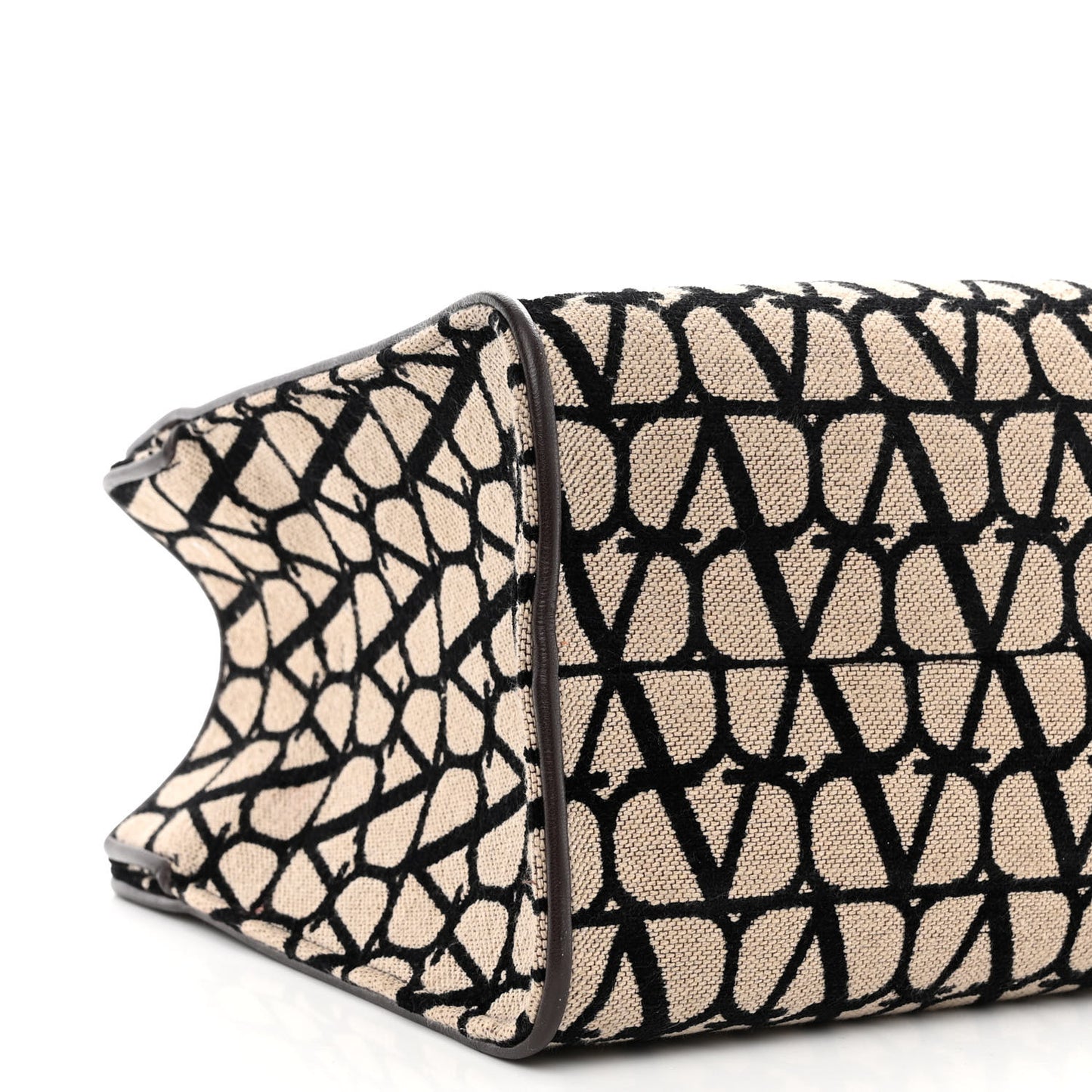 Toile Iconographe Goatskin Le Troisieme Shopping Bag Naturale Black Fondant