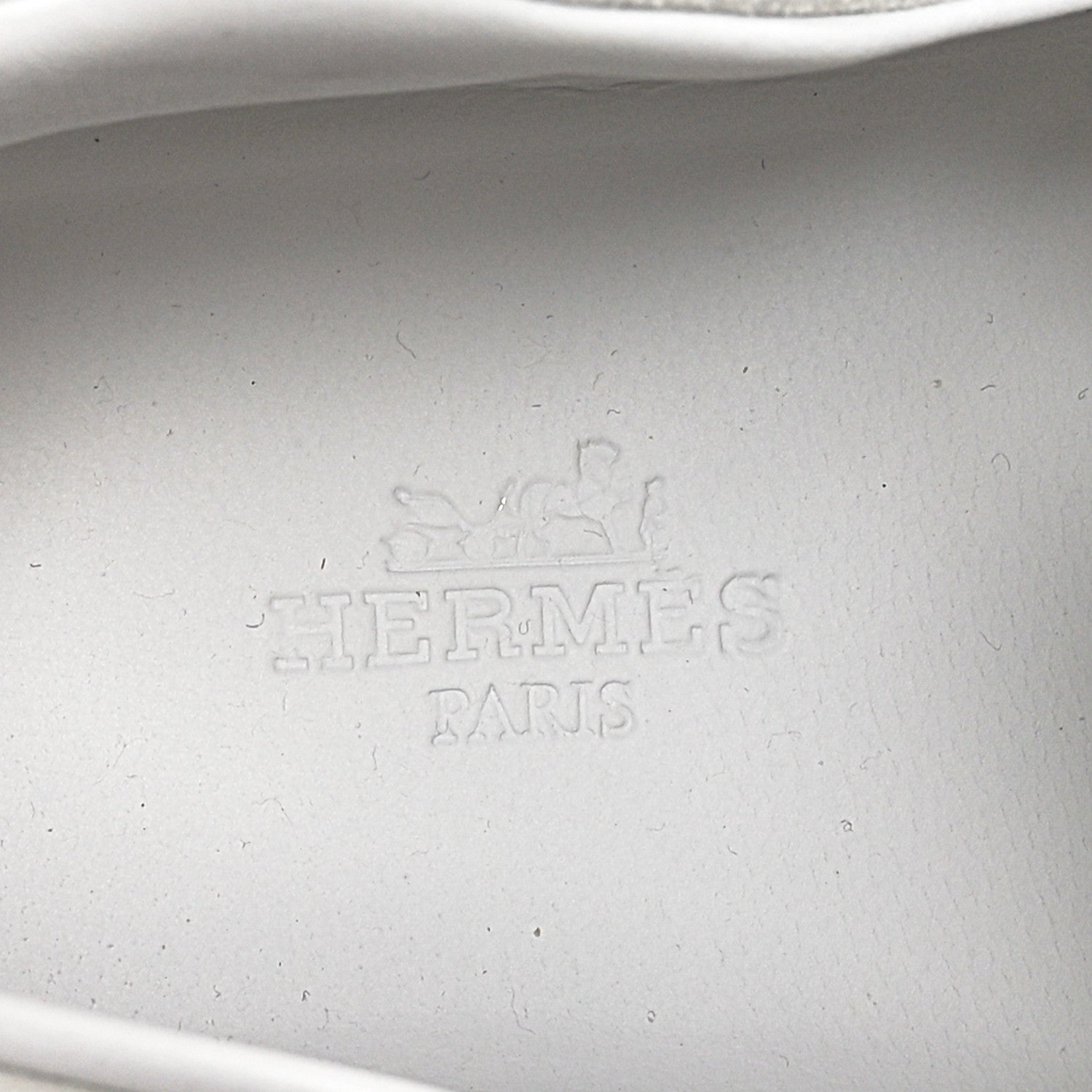 Hermes Suede Goatskin Knit H Womens Sneakers 39 White 6 of 7