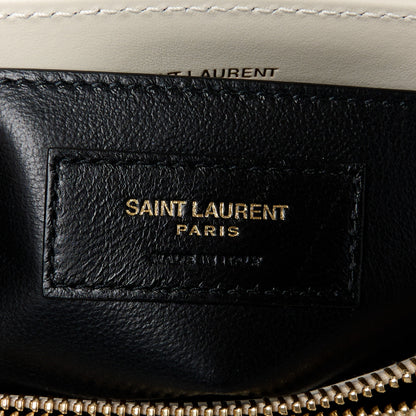 Saint Laurent Calfskin Y Quilted Monogram Small Loulou Chain Satchel Crema Soft 7 of 11