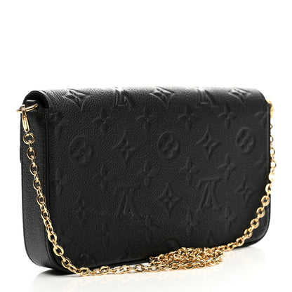 Louis Vuitton Empreinte Pochette Felicie Chain Wallet Black 4 of 10