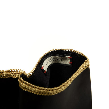 Gucci Satin Stretch Anika Gloves L Black 3 of 4