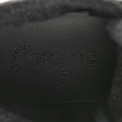 Chanel Lambskin Quilted High Top Sneakers 36.5 Black 7 of 13