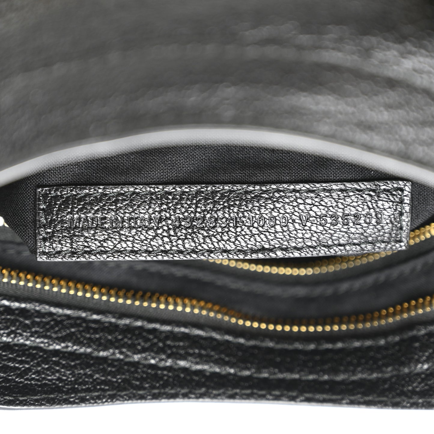 Chevre Gold Metallic Edge Hardware S City Black