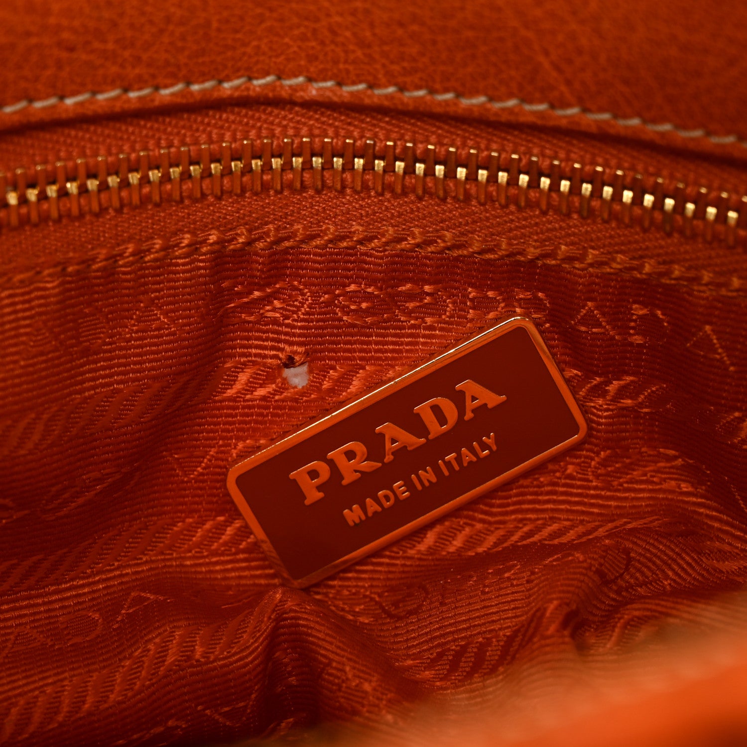 Prada Tessuto Nylon Gaufre Shopping Satchel Papaya 10 of 10