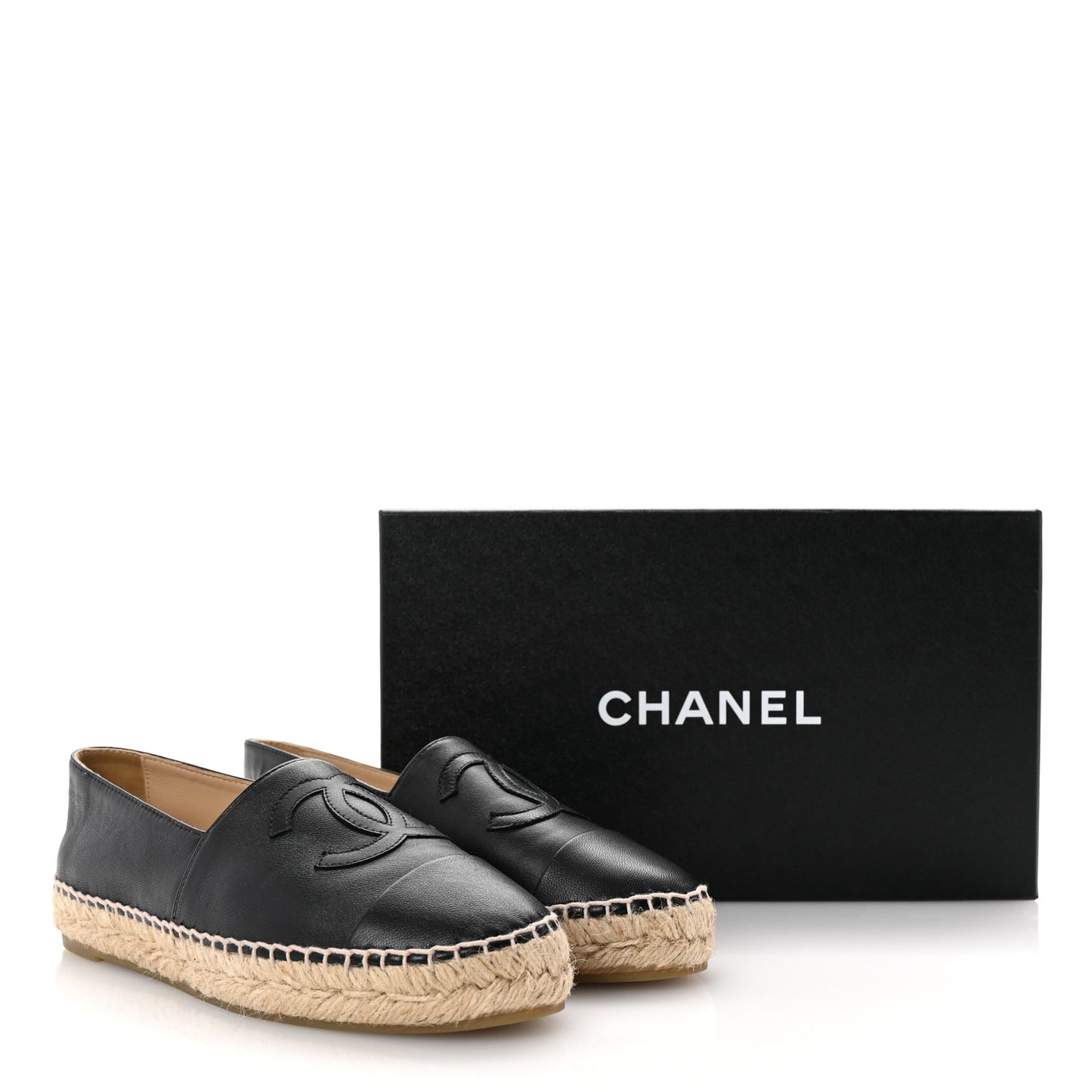 Lambskin CC Espadrilles 37 Black