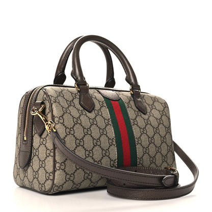 Gucci GG Supreme Monogram Web Small Ophidia Top Handle Bag Beige Ebony 3 of 10