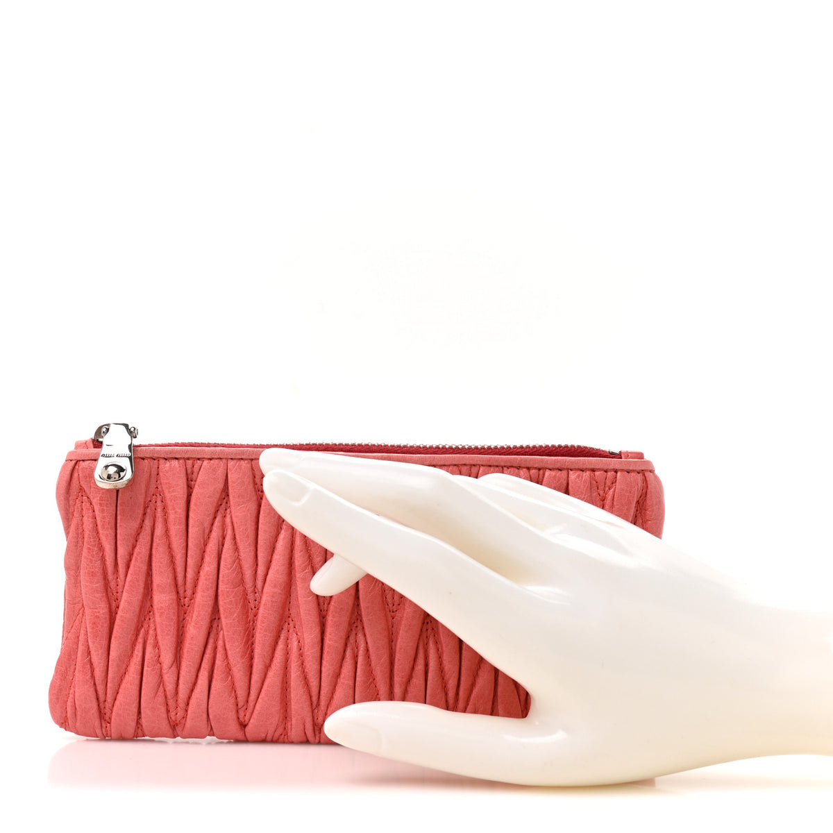 Nappa Matelasse Lux Pouch Fuxia