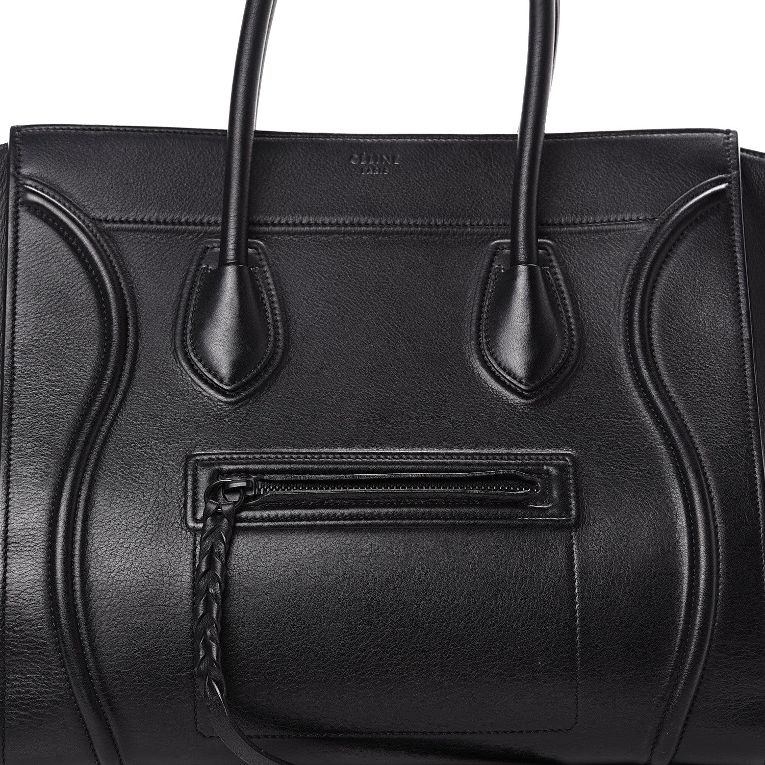 Celine Supple Calfskin Medium Phantom Luggage Black 8 of 17