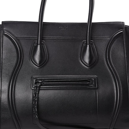 Celine Supple Calfskin Medium Phantom Luggage Black 8 of 17