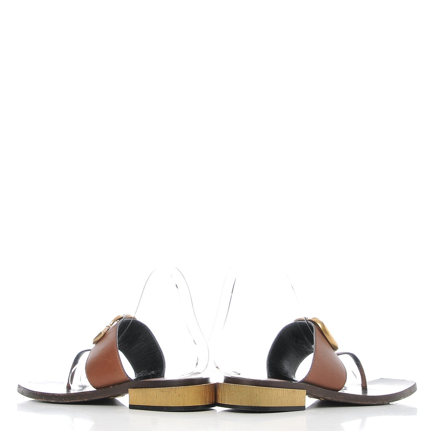 Lifford Calfskin GG Marmont Thong 25mm Sandals 38.5 Cuir