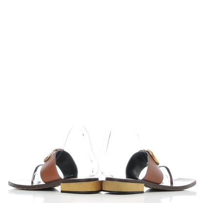 Gucci Lifford Calfskin GG Marmont Thong 25mm Sandals 38.5 Cuir 6 of 10
