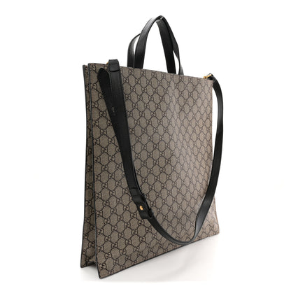 Gucci Soft GG Supreme Monogram Kingsnake Vertical Tote  Black 3 of 11