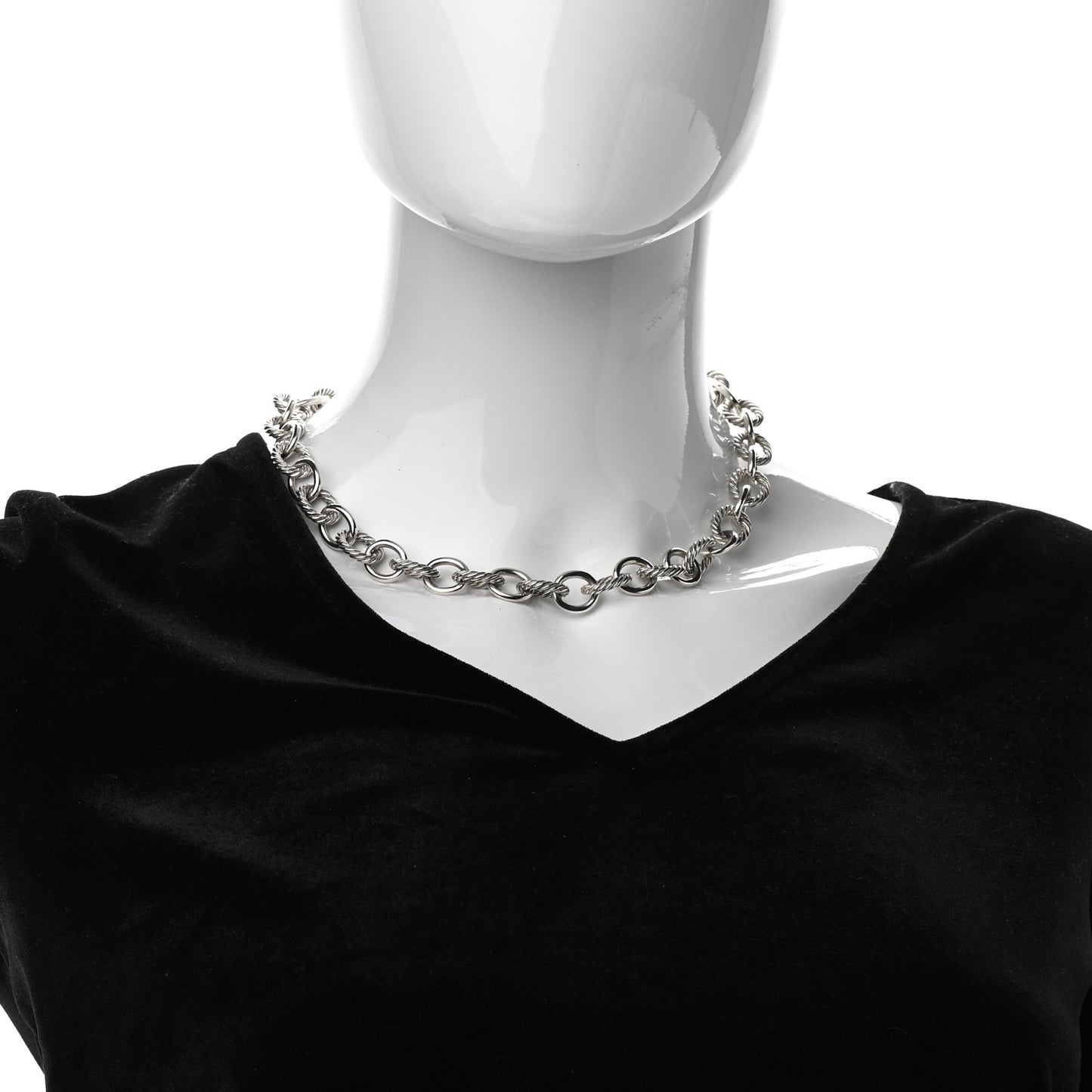 Sterling Silver 12mm Oval Link Necklace