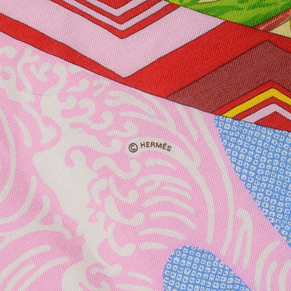 Hermes Cashmere Silk Ex Libris En Monogram Kimonos Shawl 140 5 of 6