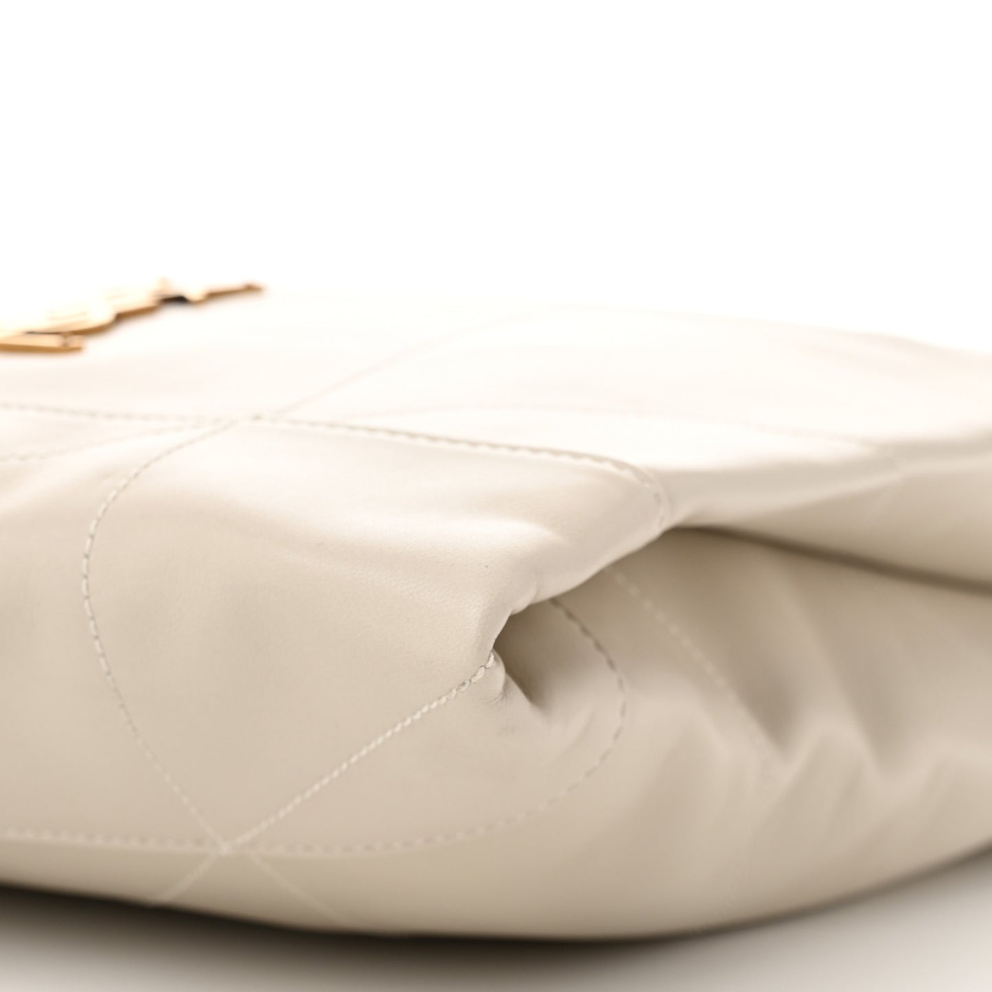 Lambskin Matelasse Monogram Medium Jamie 4.3 Pochon Blanc Vintage