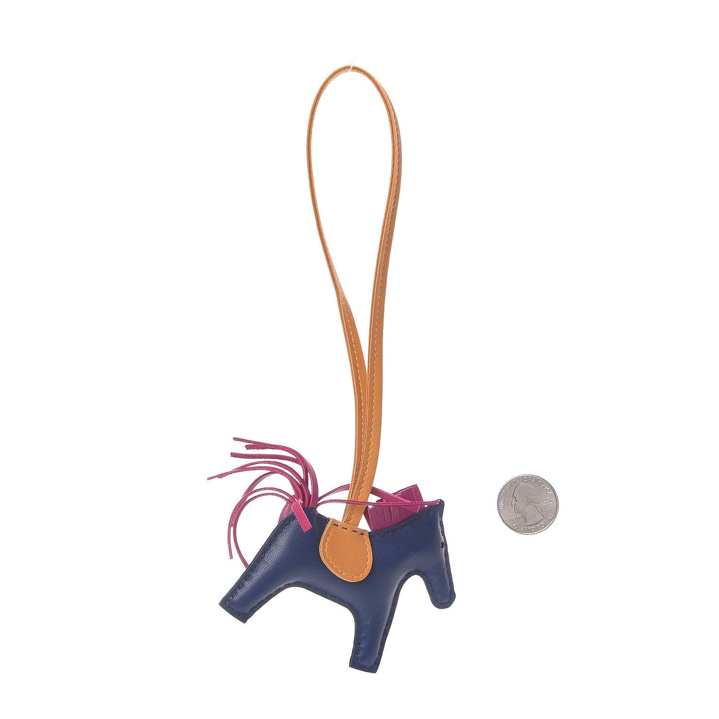 Milo Lambskin Grigri Rodeo Horse Bag Charm PM Bleu Saphir Rose Pourpre Bouton D'Or