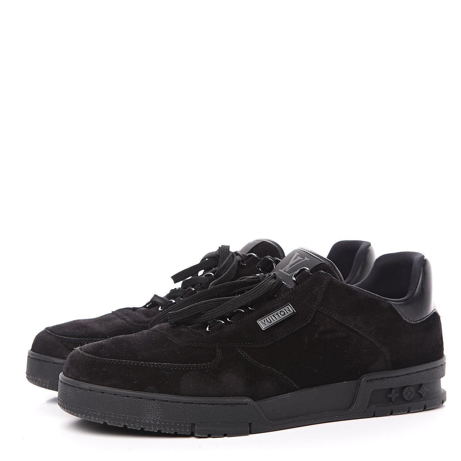 Louis Vuitton Suede Uniform Sneakers 10.5 Black 3 of 8