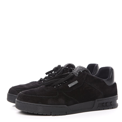 Louis Vuitton Suede Uniform Sneakers 10.5 Black 3 of 8