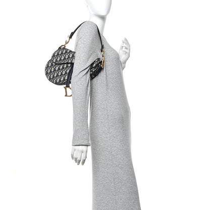 Christian Dior Oblique Saddle Bag Blue Blue 2 of 11